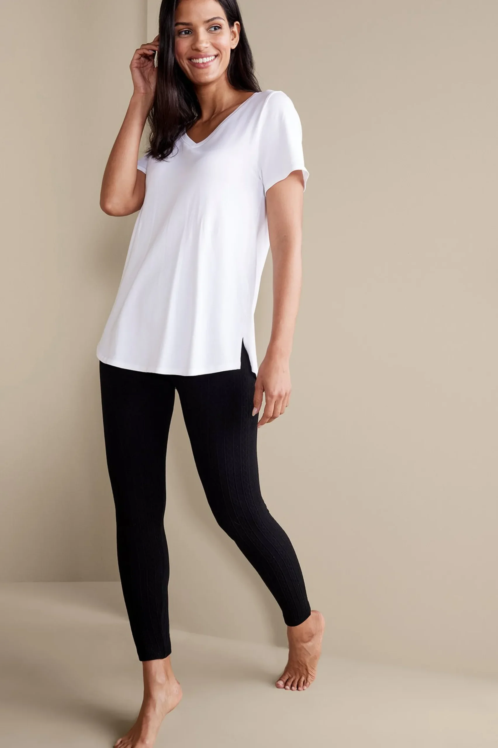 fleece_lined_leggings_0.webp Leggings | full length-Soft Surroundings Fleece Lined Leggings Light Charcoal