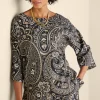 Vacation Shop | three quarter length-Soft Surroundings Fleur Top Global Paisley