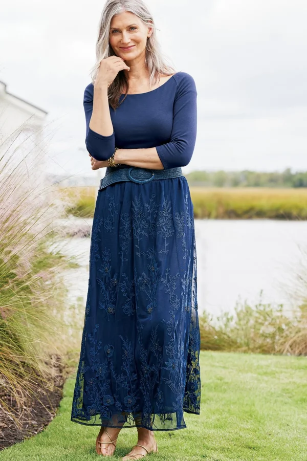 Into The Blues | Vacation Shop-Soft Surroundings Giada Top Navy
