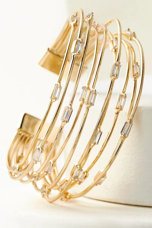 Bracelets | bracelets-Soft Surroundings Gretta Gem Cuff Gold