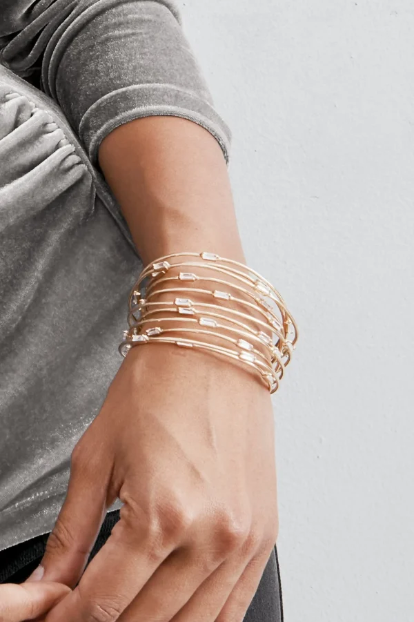 Bracelets | bracelets-Soft Surroundings Gretta Gem Cuff Gold