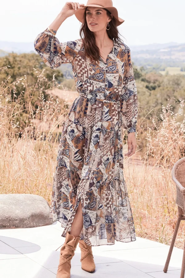 Feminine Flourish | between season-Soft Surroundings Hailey Dress Multi Patchwork