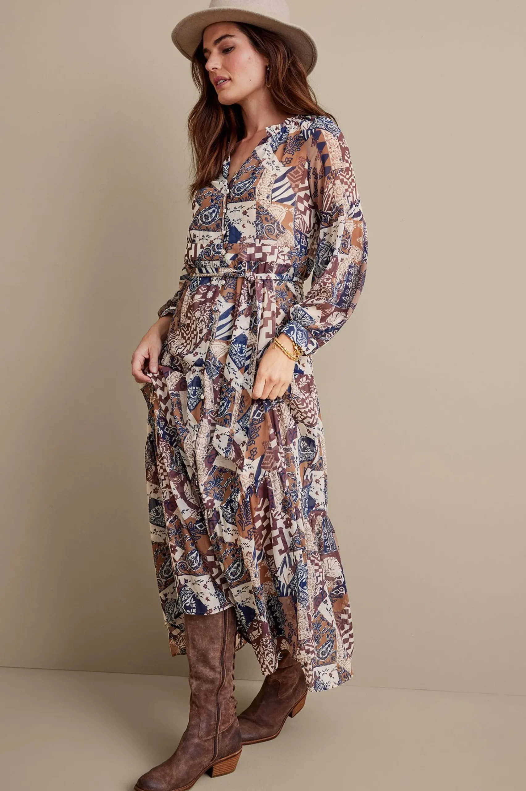 hailey_dress_5.webp Feminine Flourish | between season-Soft Surroundings Hailey Dress Multi Patchwork