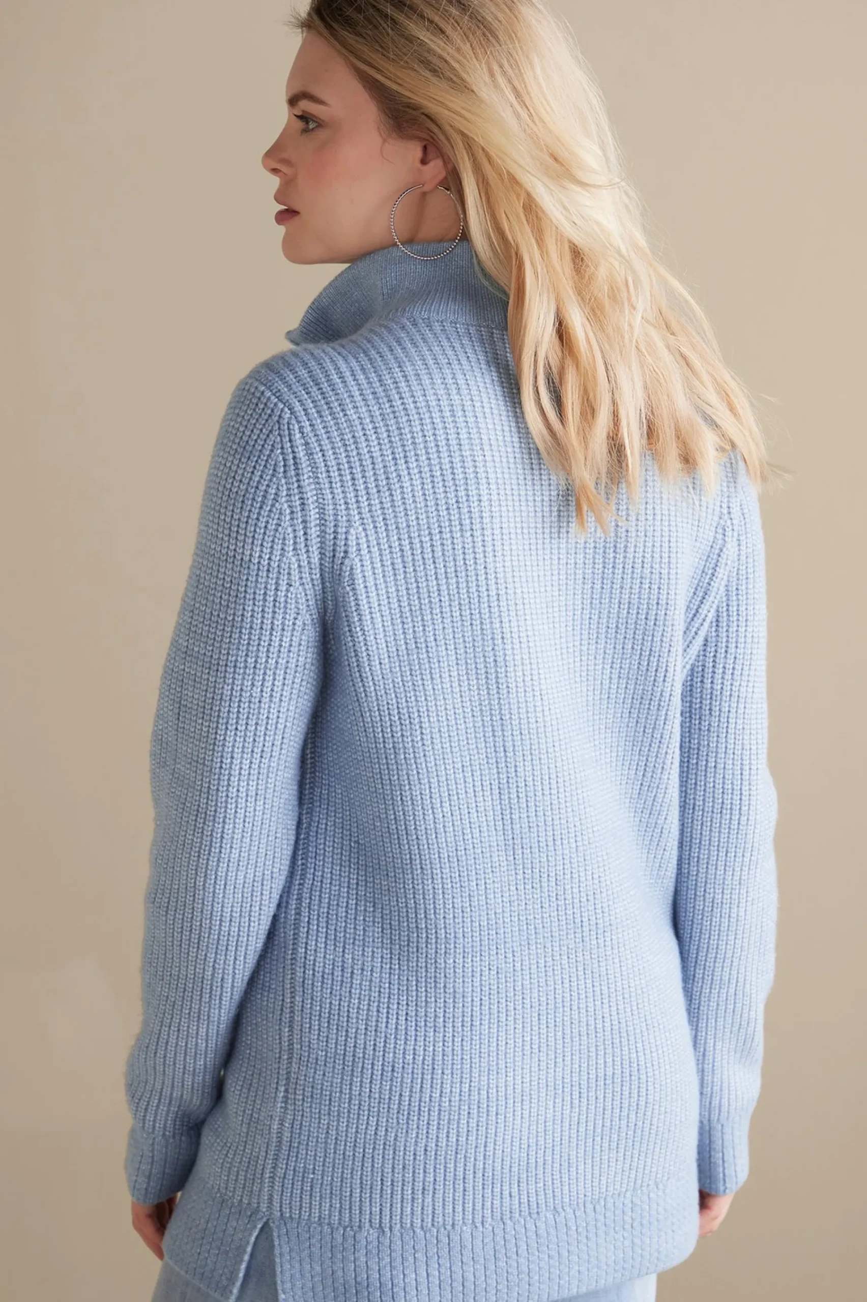 hallie_half_zip_sweater_2.webp Into The Blues | Everyday Styles-Soft Surroundings Hallie Half Zip Sweater Faded Denim