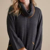 long sleeve | pullovers-Soft Surroundings Hanna Convertible Tunic Charcoal Heather