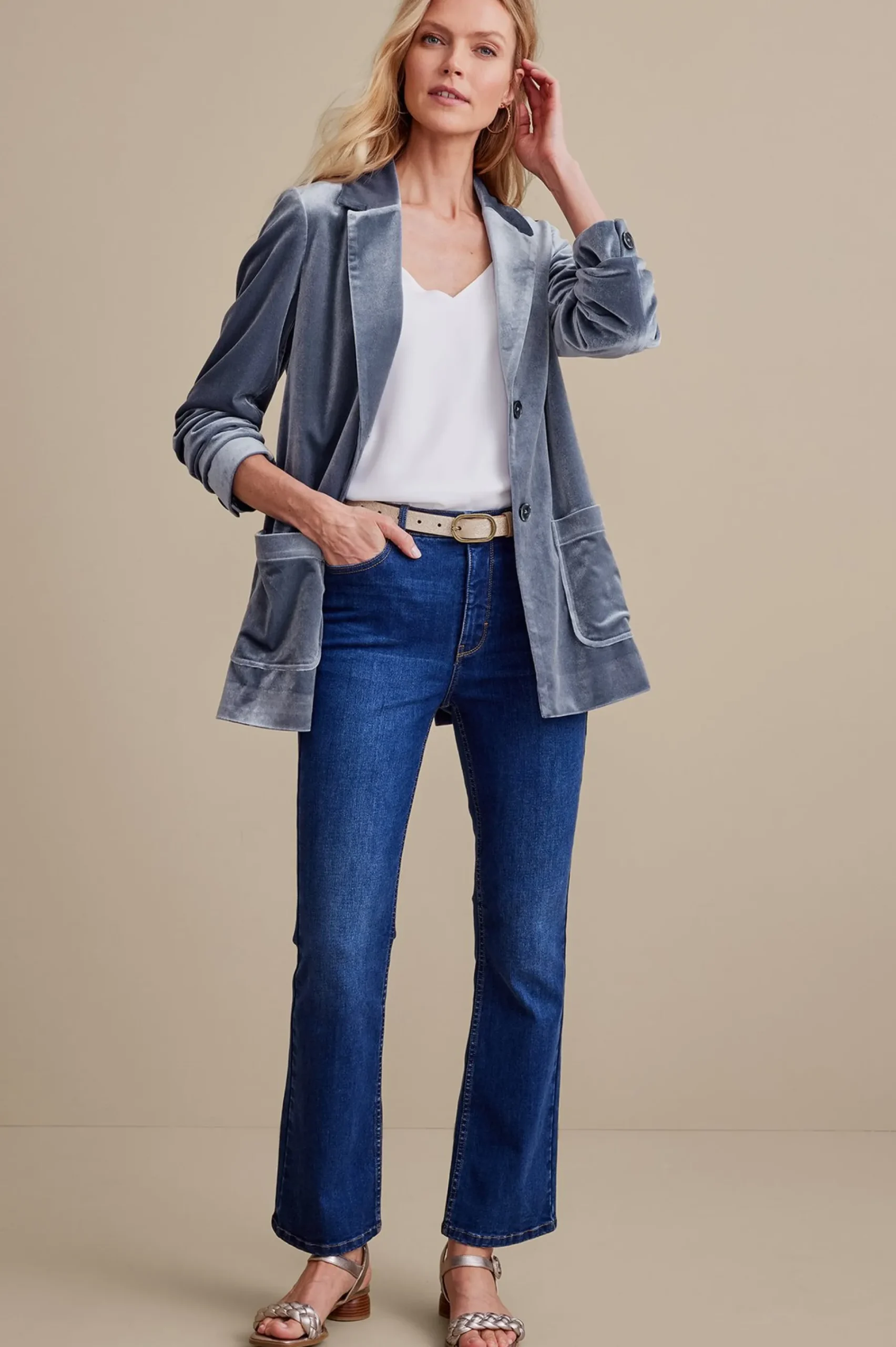 holly_velvet_blazer_0.webp Into The Blues | EVelvet Styles-Soft Surroundings Holly Velvet Blazer Black
