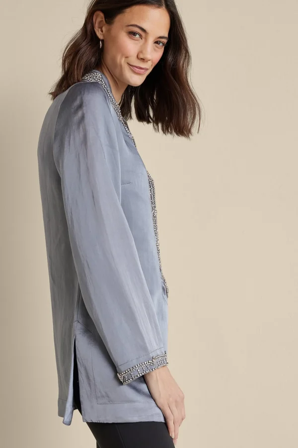 Global Artistry | long sleeve-Soft Surroundings Icon Colette Tunic Moroccan Embellishment