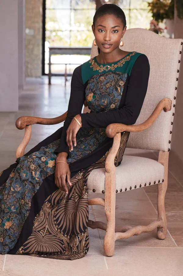 Global Artistry | forever favorites-Soft Surroundings Icon Sultana Dress Tribal/Floral Multi