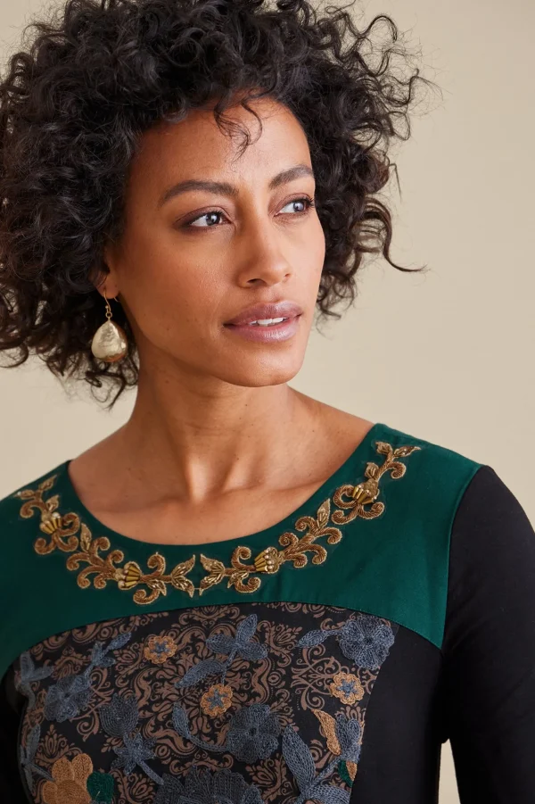Global Artistry | forever favorites-Soft Surroundings Icon Sultana Dress Tribal/Floral Multi