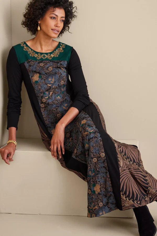 Global Artistry | forever favorites-Soft Surroundings Icon Sultana Dress Tribal/Floral Multi