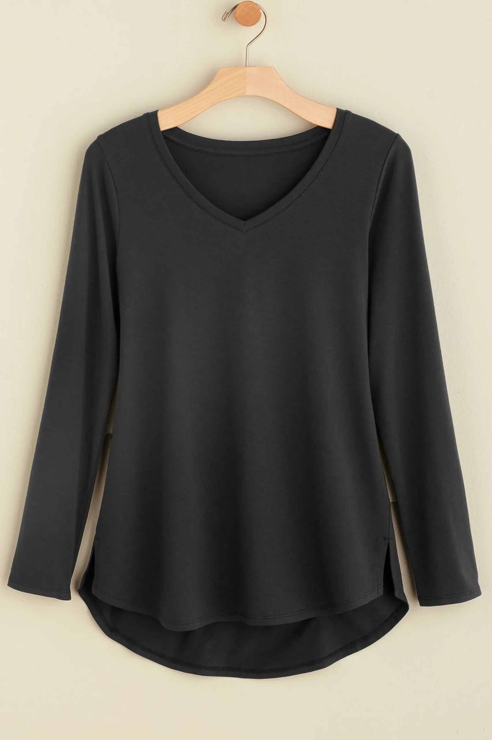 isabel_pima_long_sleeve_t_0.webp Everyday Styles | long sleeve-Soft Surroundings Isabel Pima Long Sleeve Tee Black