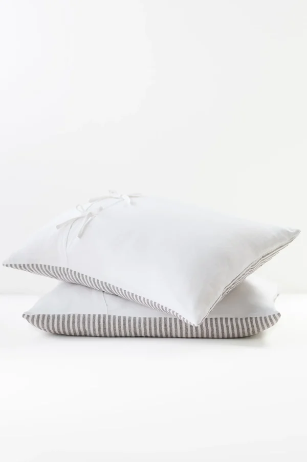 pillowcases & shams-Soft Surroundings Isabelline Stripe Sham Grey