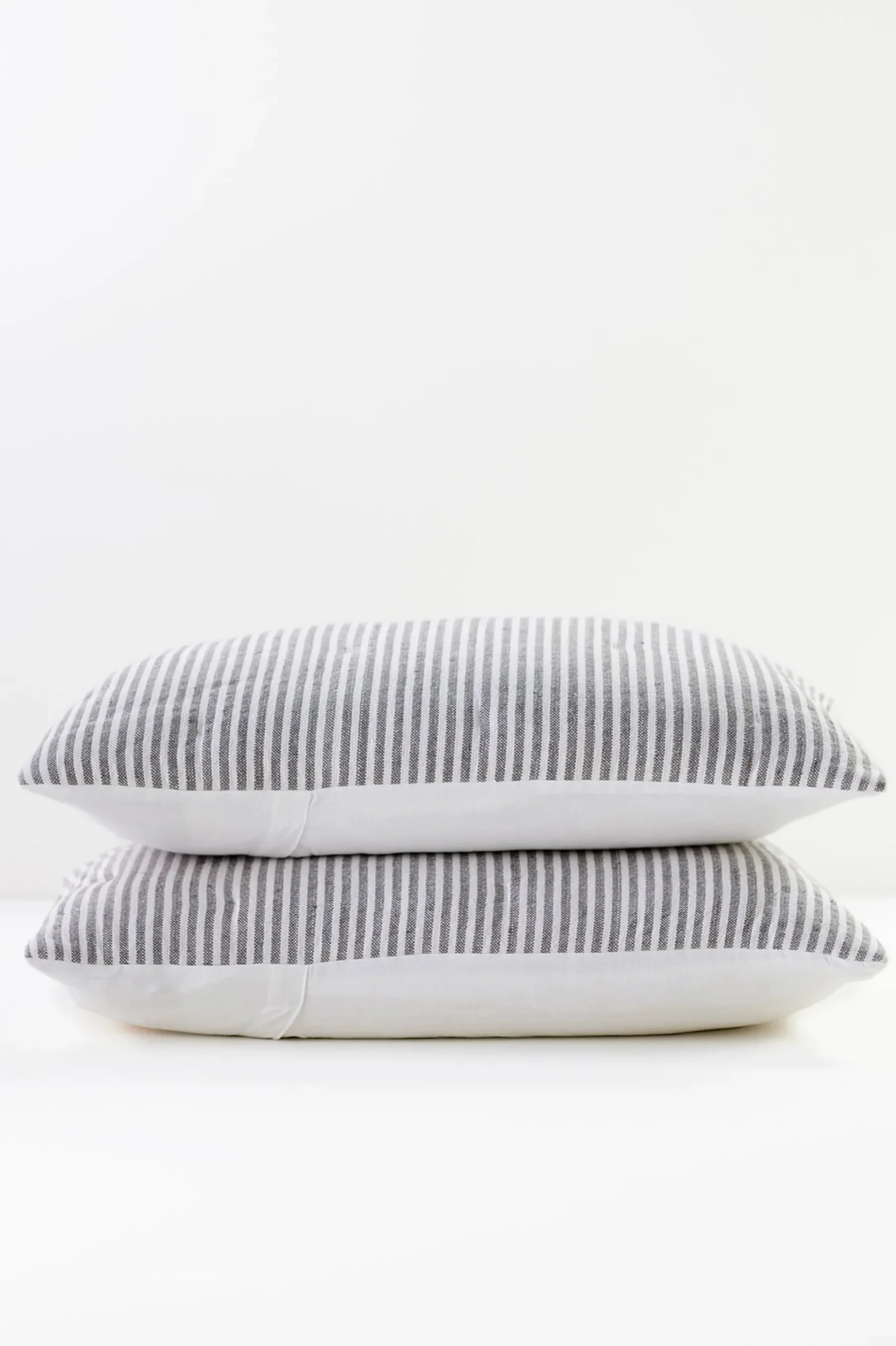 isabelline_stripe_sham_2.webp pillowcases & shams-Soft Surroundings Isabelline Stripe Sham Grey