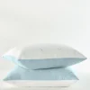 pillowcases & shams-Soft Surroundings Ivy May Reversible Gauze Sham Indigo & White