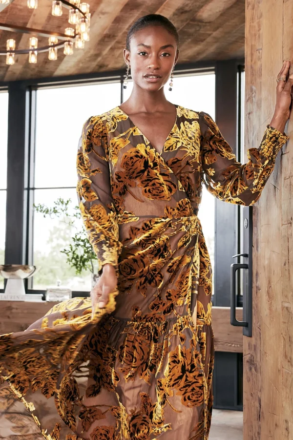 Feminine Flourish | EVelvet Styles-Soft Surroundings Jamila Velvet Dress Neutral Floral
