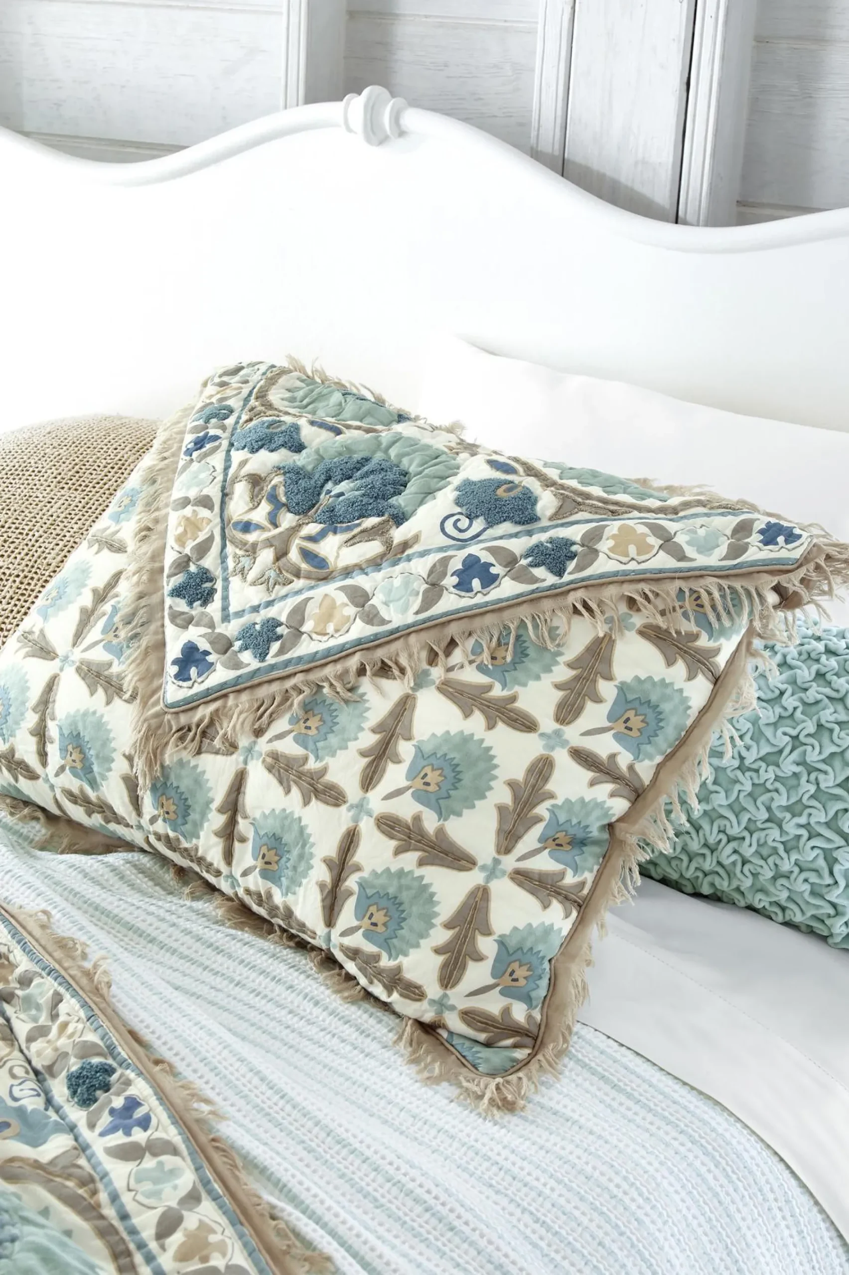 jardin_maroc_bed_sham_0.webp pillowcases & shams-Soft Surroundings Jardin Maroc Bed Sham Aqua Mist