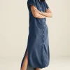 Into The Blues | Everyday Styles-Soft Surroundings Je Veux Midi Shirtdress Denim Blue