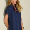 Everyday Styles | Vacation Shop-Soft Surroundings Je Veux TENCEL Shirt Light Chambray