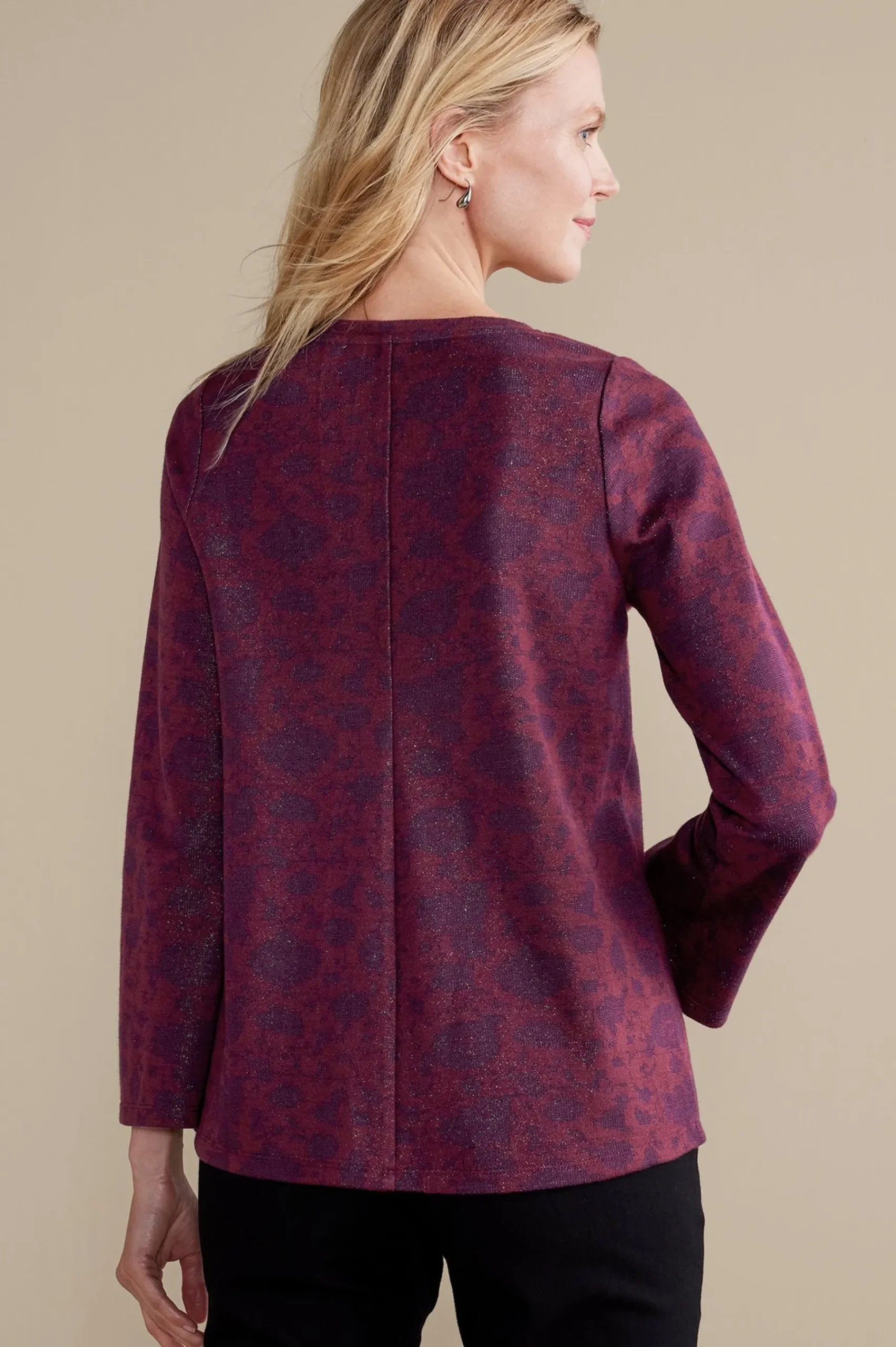 jeri_jacquard_top_2.webp Feminine Flourish | long sleeve-Soft Surroundings Jeri Jacquard Top Multi Floral