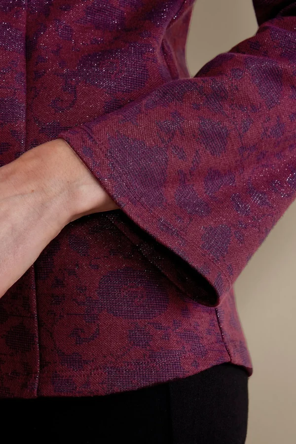 Feminine Flourish | long sleeve-Soft Surroundings Jeri Jacquard Top Multi Floral
