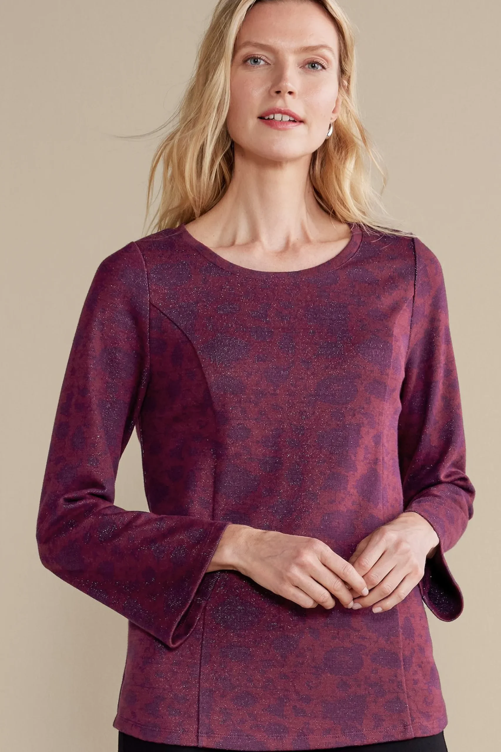 jeri_jacquard_top_5.webp Feminine Flourish | long sleeve-Soft Surroundings Jeri Jacquard Top Multi Floral
