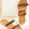 sandals | flats-Soft Surroundings KAANAS Siki Straps Slide Brown