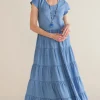 solids | mid-length-Soft Surroundings Kara TENCEL™ Dress Medium Indigo