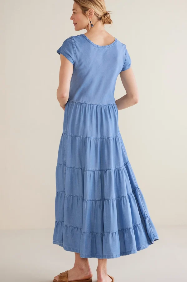 solids | mid-length-Soft Surroundings Kara TENCEL™ Dress Medium Indigo