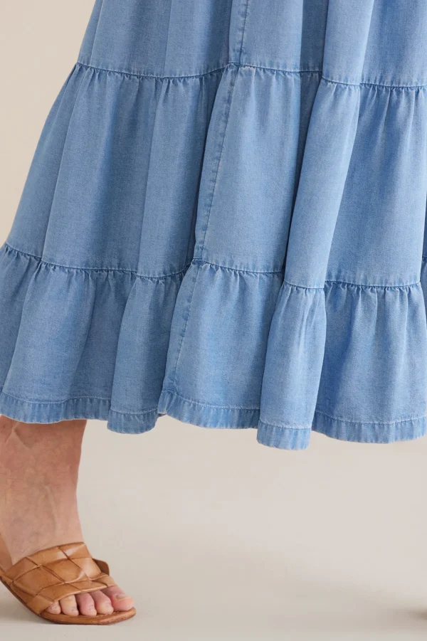 solids | mid-length-Soft Surroundings Kara TENCEL™ Dress Medium Indigo