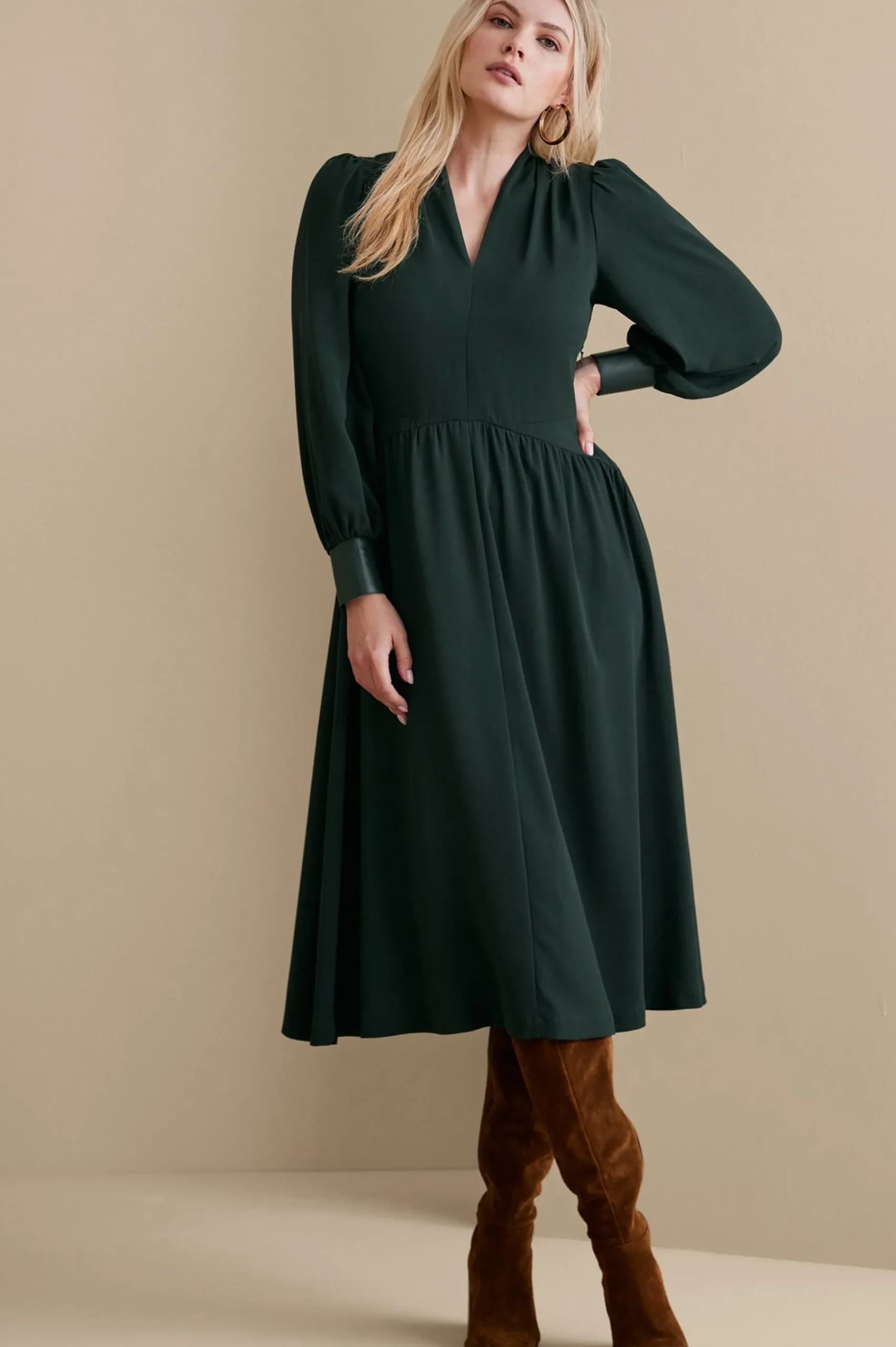katrina_dress_0.webp forever favorites | work to play-Soft Surroundings Katrina Dress Jewel Green