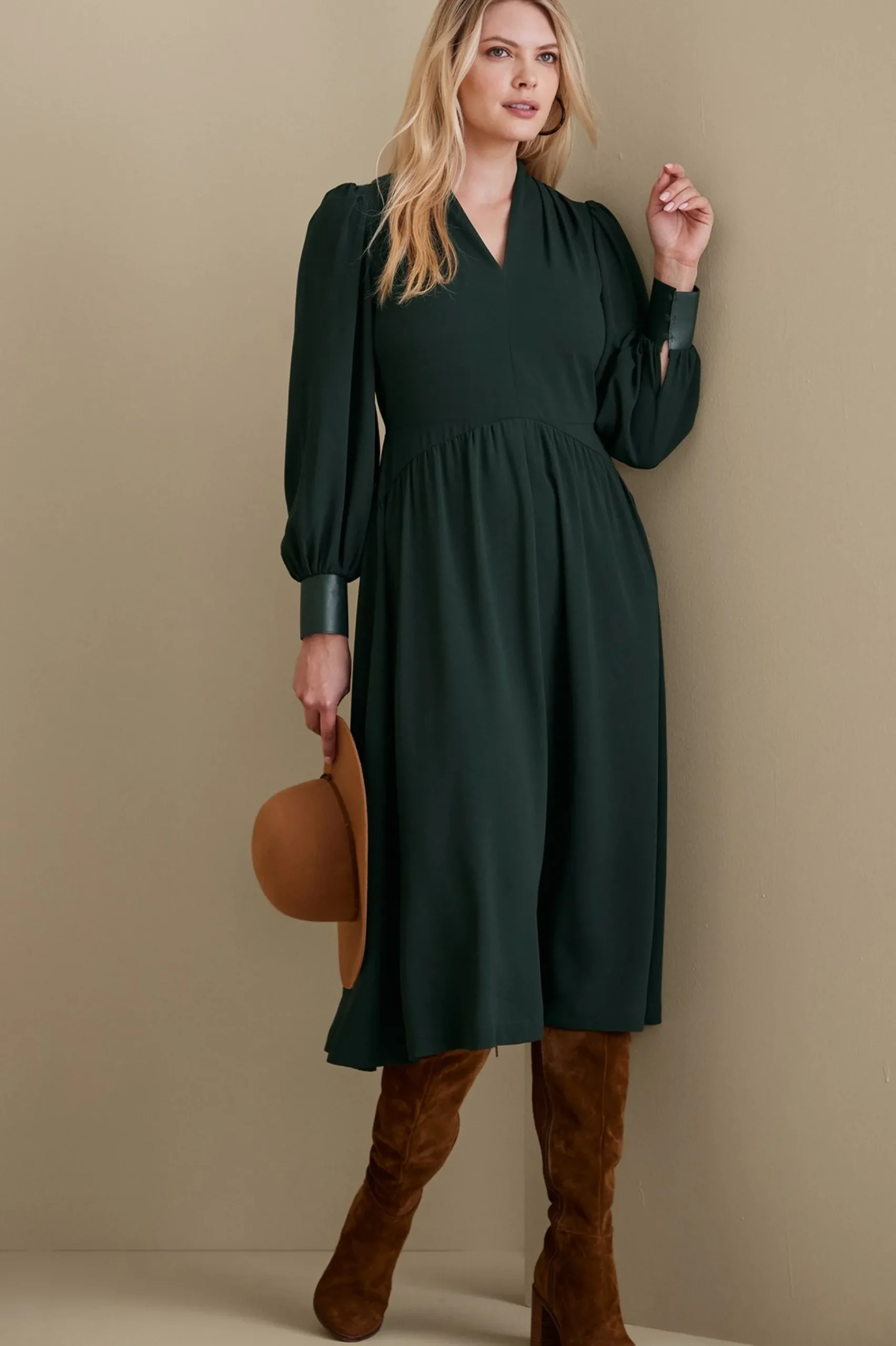 katrina_dress_1.webp forever favorites | work to play-Soft Surroundings Katrina Dress Jewel Green