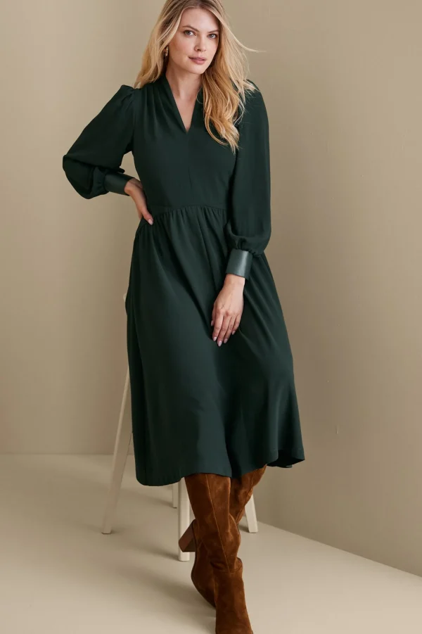 forever favorites | work to play-Soft Surroundings Katrina Dress Jewel Green