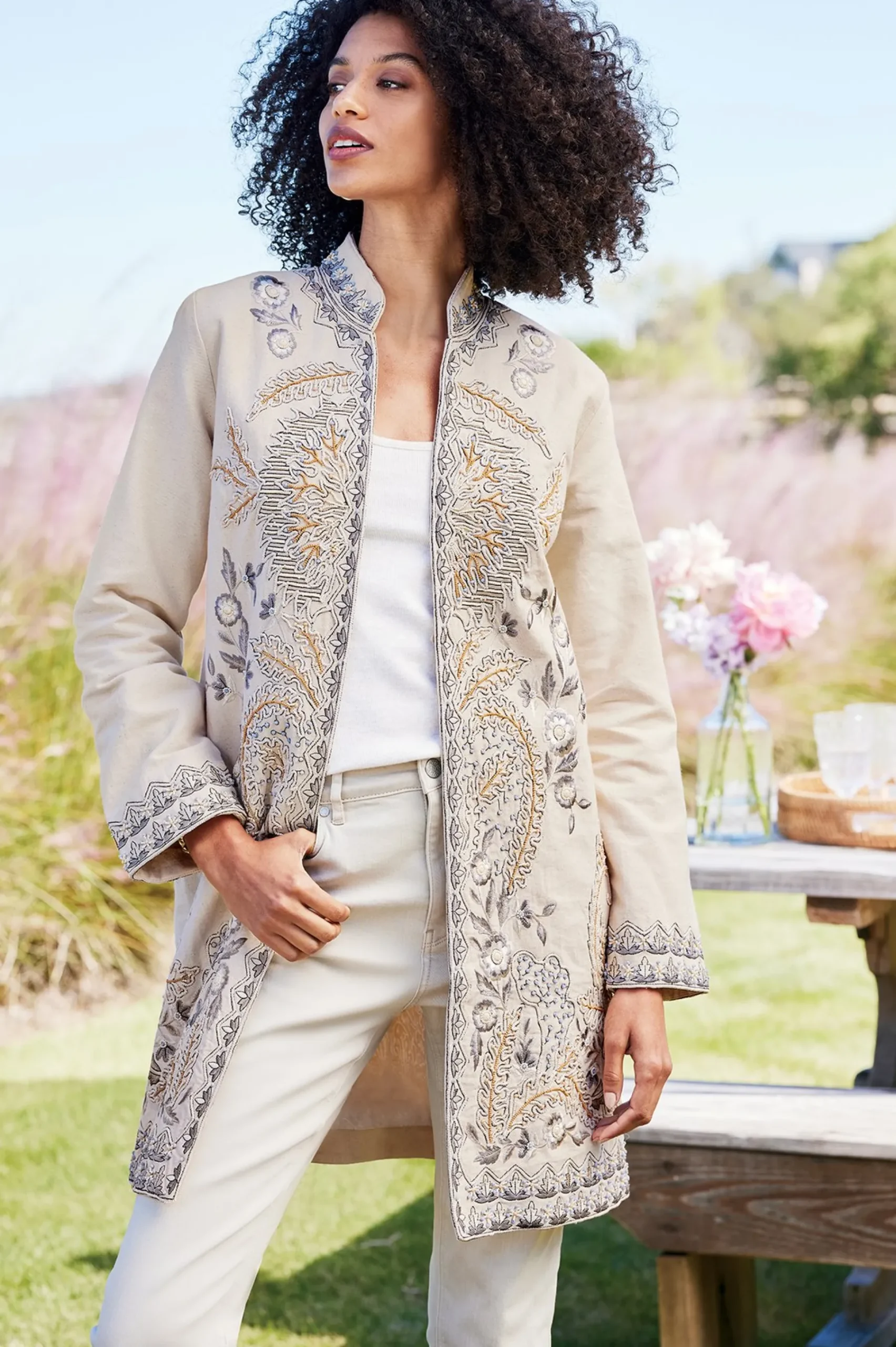 kerala_embellished_natura_3.webp Feminine Flourish | Wear Now Styles-Soft Surroundings Kerala Embellished Natural Jacket Natural Seed
