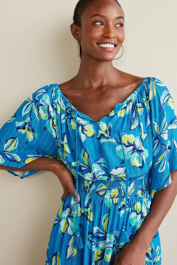 cover ups-Soft Surroundings La Blanca Fiji Coverup Dress Ocean
