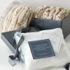 pillows | blankets & throws-Soft Surroundings La Parisienne Gift Box Bundle Ivory