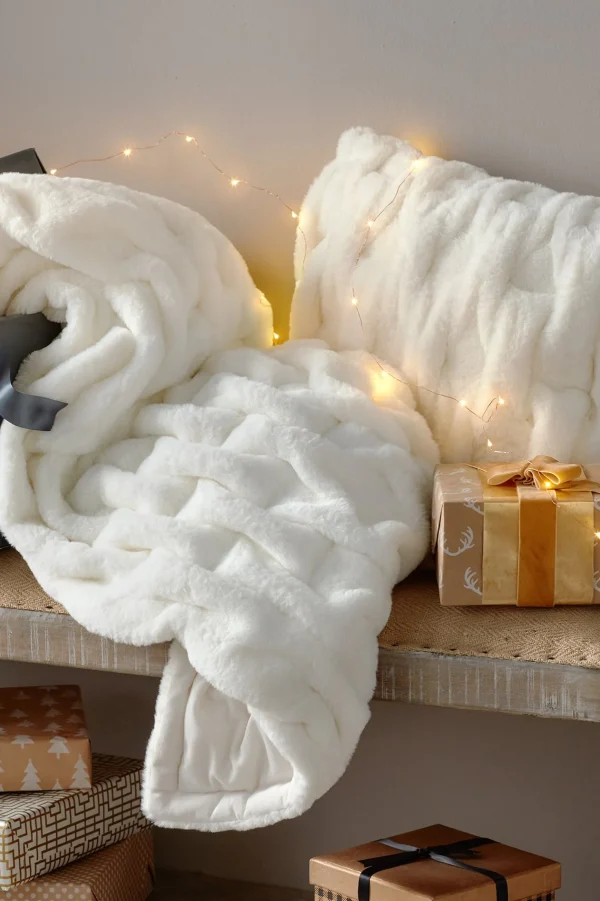 pillows | blankets & throws-Soft Surroundings La Parisienne Gift Box Bundle Ivory