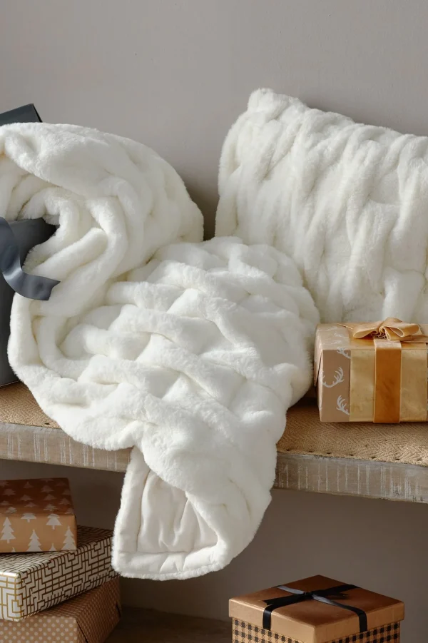 pillows | blankets & throws-Soft Surroundings La Parisienne Gift Box Bundle Ivory