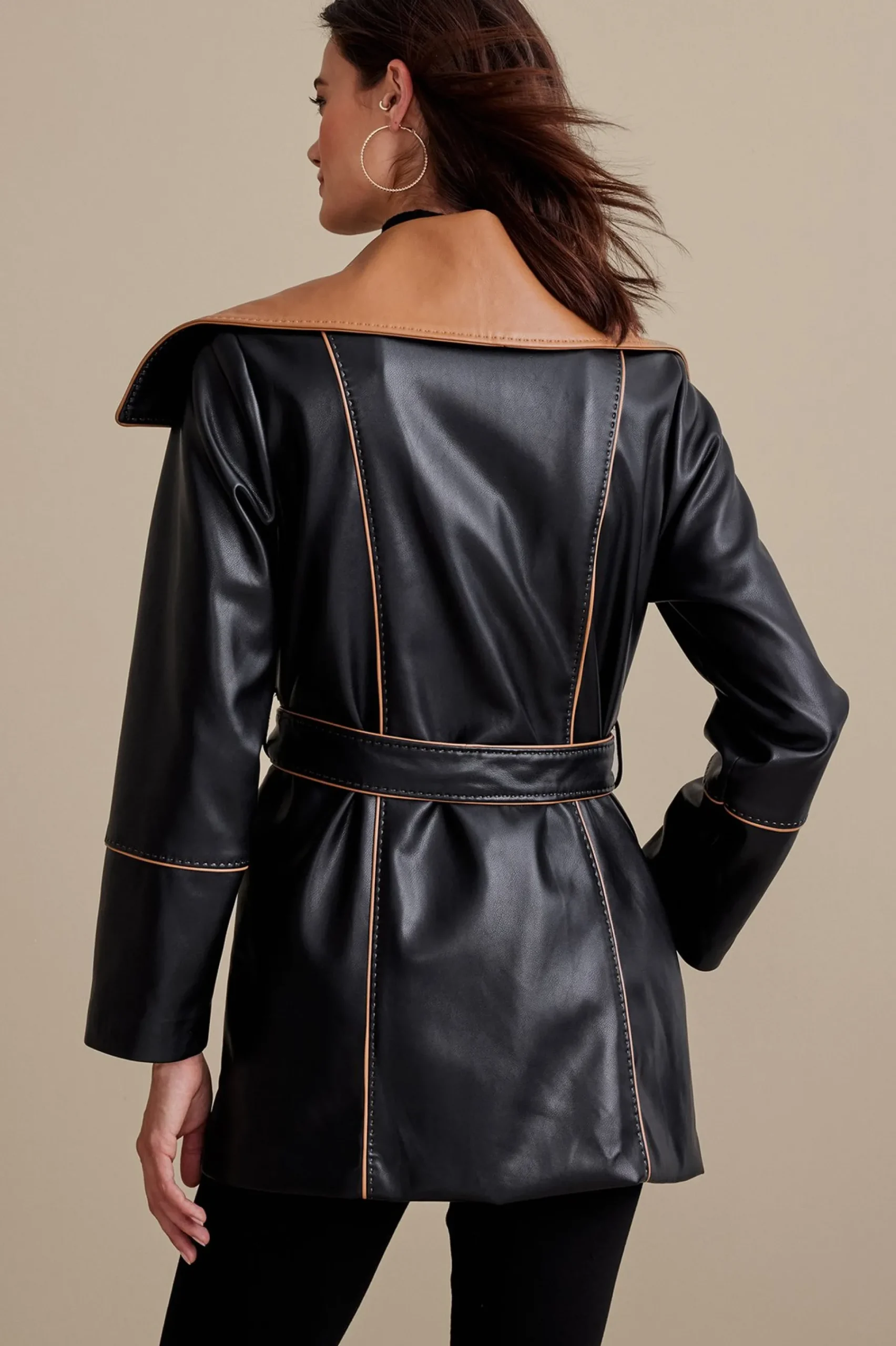 lausanne_faux_leather_jac_2.webp Jackets & Coats-Soft Surroundings Lausanne Faux Leather Jacket Black