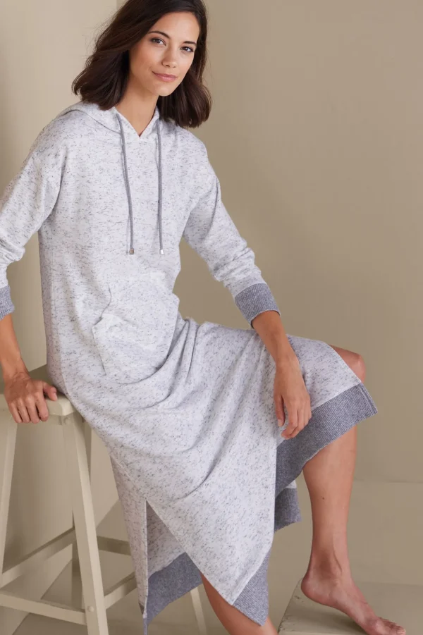 Sleepwear & Lounge-Soft Surroundings Lazy Day Lounge Dress White/Grey