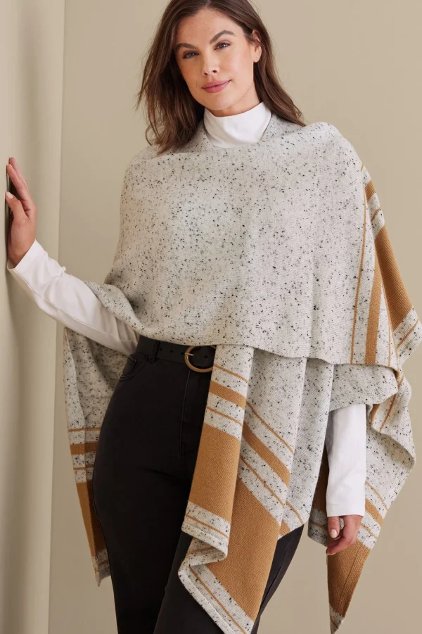 Scarves & Wraps-Soft Surroundings Leonie Wrap White Multi