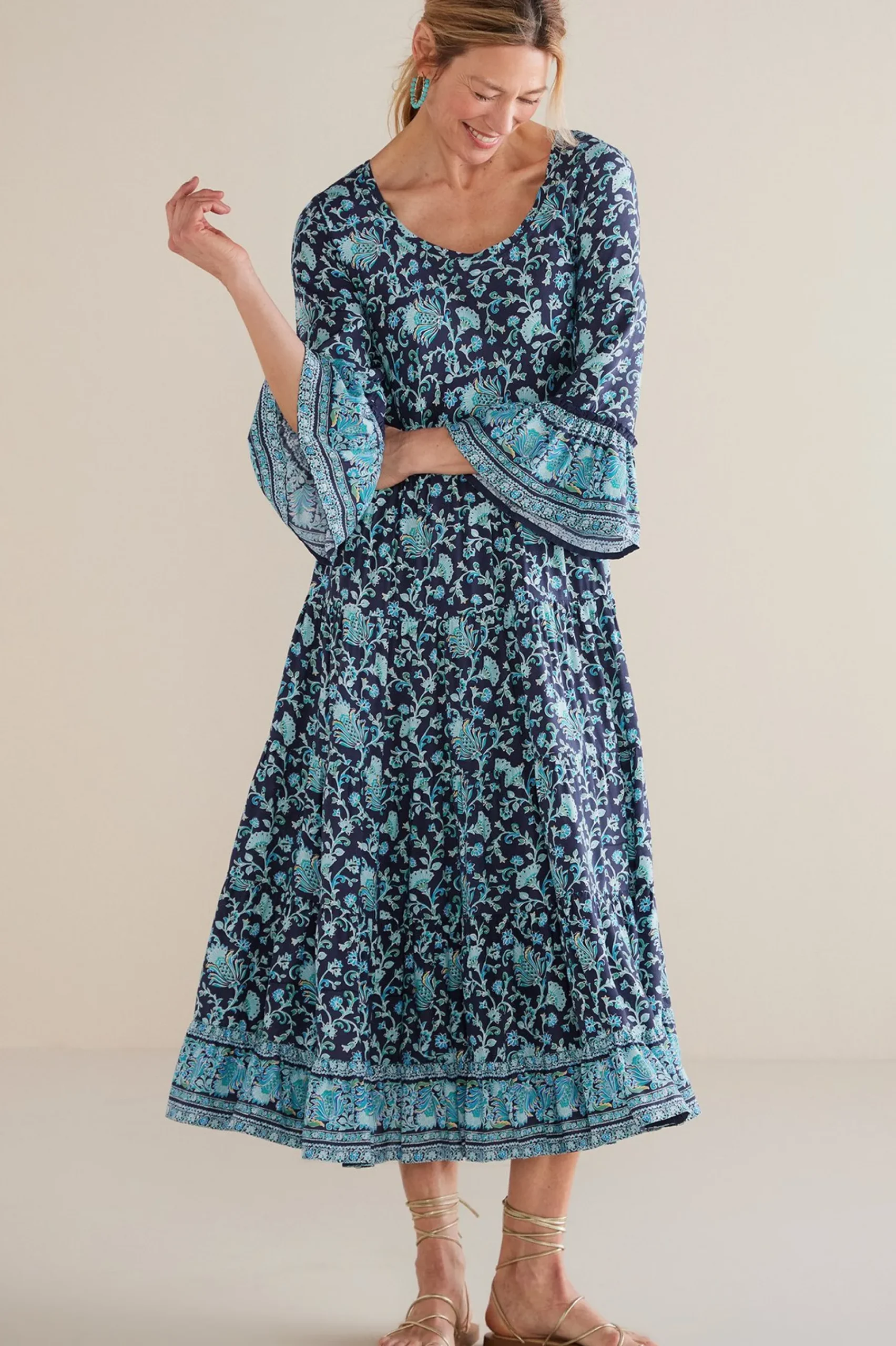 lily_midi_dress_0.webp Feminine Flourish | forever favorites-Soft Surroundings Lily Midi Dress Maroon Sketched Botanicals
