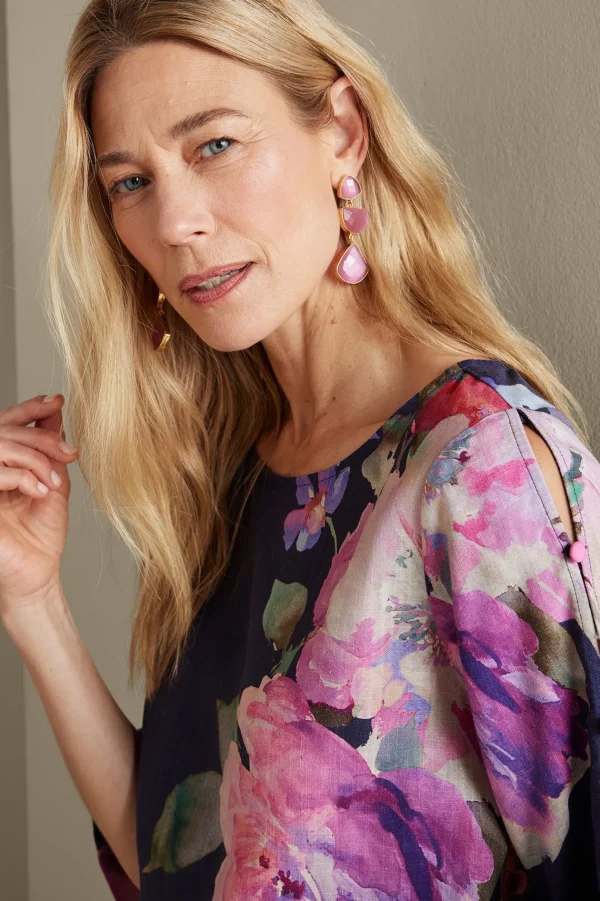 Into The Blues | Vacation Shop-Soft Surroundings Lizette Top Marseille Floral Exploded