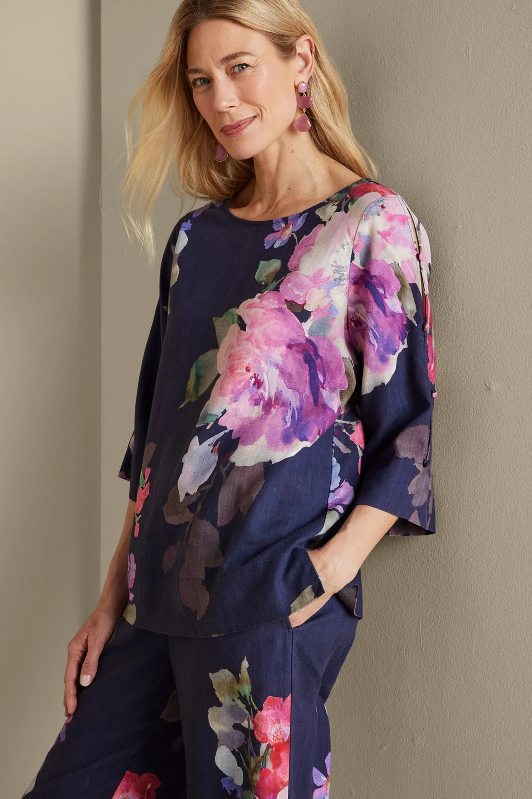 lizette_top_5.webp Into The Blues | Vacation Shop-Soft Surroundings Lizette Top Marseille Floral Exploded