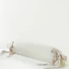pillows | pillowcases & shams-Soft Surroundings Lorena Velvet Bolster with Linen Tie Ivory