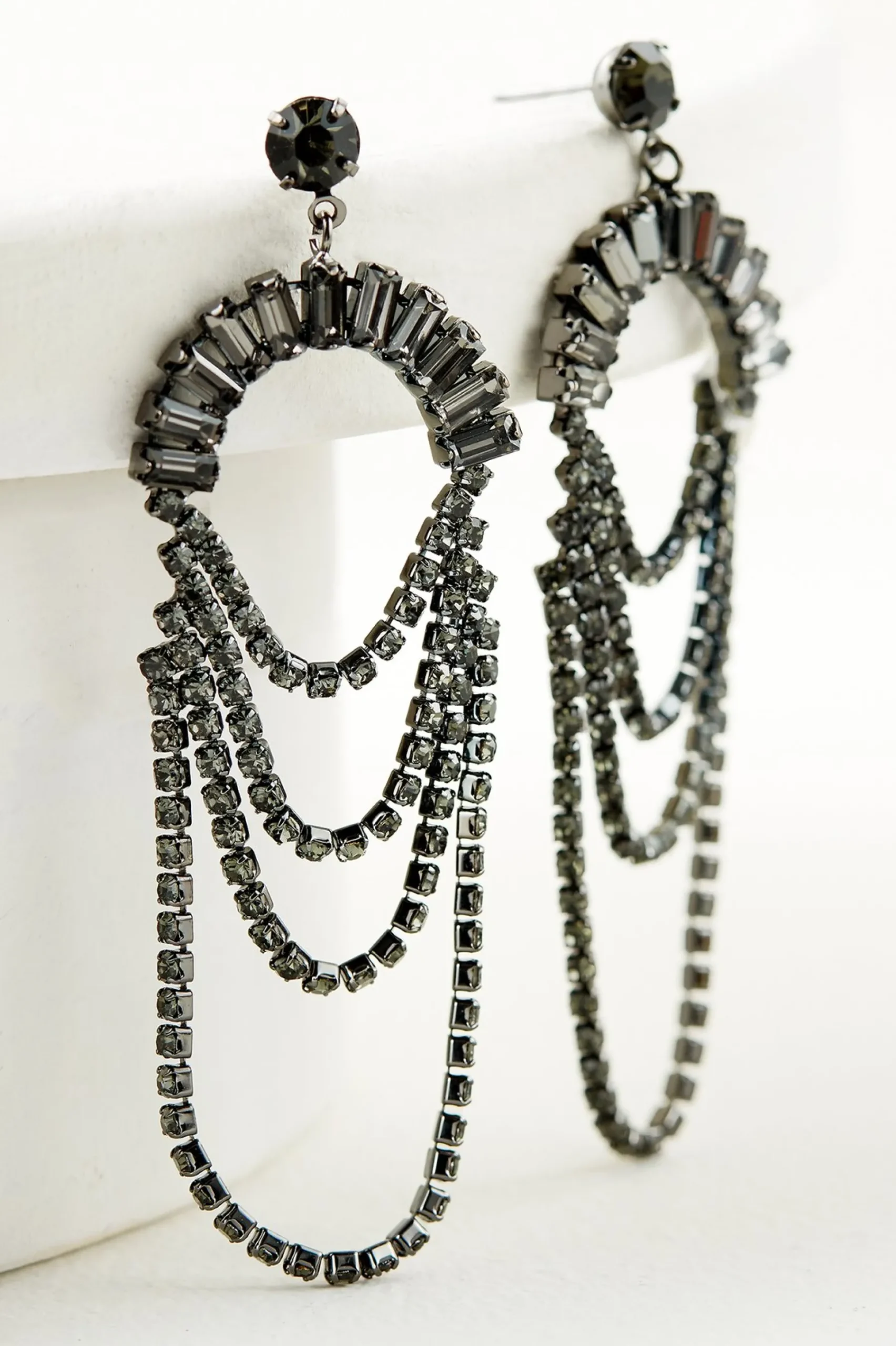 louisa_chandelier_earring_0.webp Earrings | earrings-Soft Surroundings Louisa Chandelier Earring Hematite