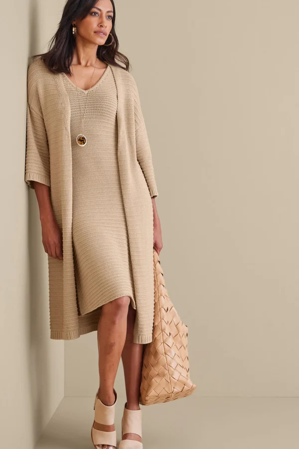 Sweaters & Cardigans | elbow length-Soft Surroundings Lucera Cardigan Sand Dune