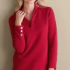 Everyday Styles | long sleeve-Soft Surroundings Macie Pullover Sangria Red