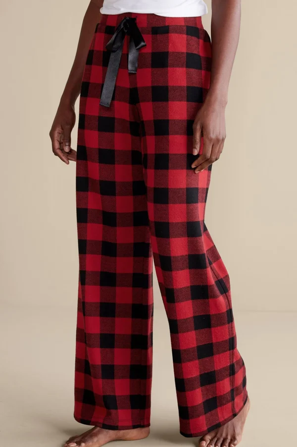 Sleepwear & Lounge-Soft Surroundings Mad About Plaid Pant Red Plaid