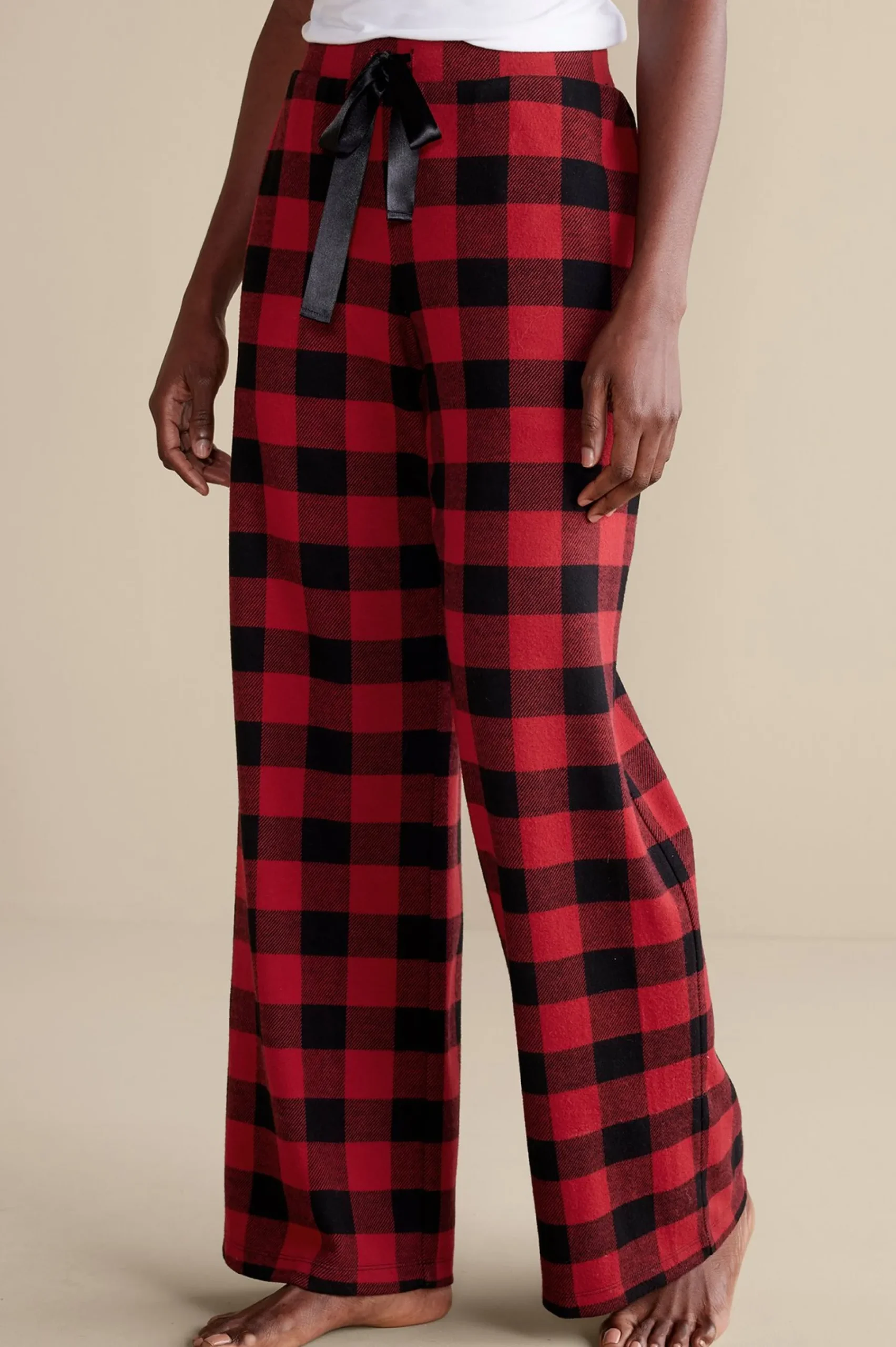 mad_about_plaid_pant_2.webp Sleepwear & Lounge-Soft Surroundings Mad About Plaid Pant Red Plaid