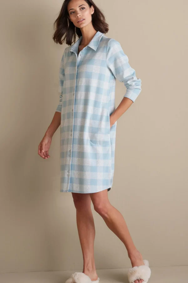 Sleepwear & Lounge-Soft Surroundings Mad About Plaid Sleep Dress Red Plaid